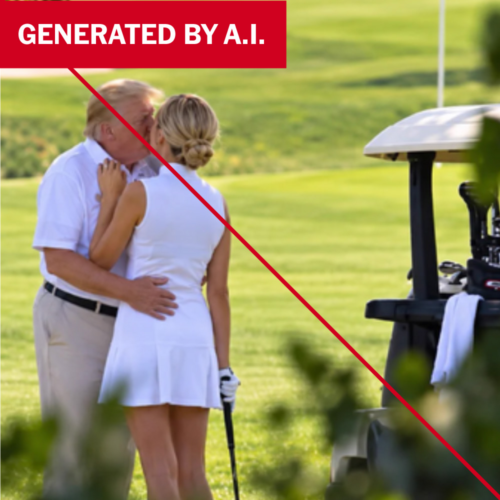 You are currently viewing An A.I. Image of Trump Kissing a Woman Was Fake. It Spread Anyway.