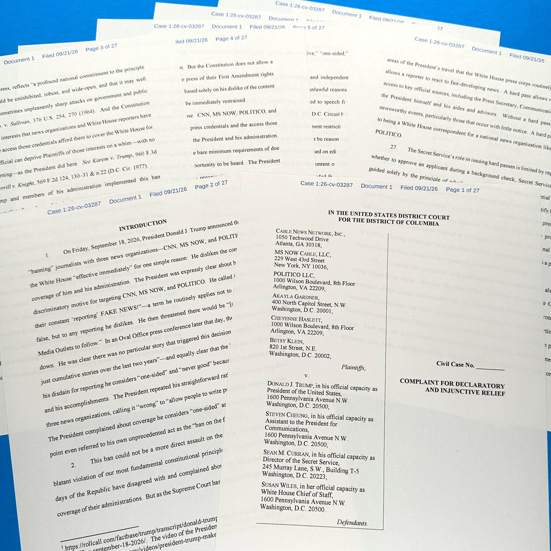 Read more about the article Here’s what the news outlets and the White House have said in court papers.